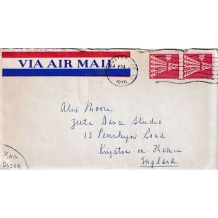 United States 1970 Houston TEX-Kingston on Thames UK Cover Houston cancel VGC