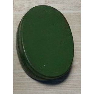 Vintage Tin Bourjois Lavender Brilliantine Green Oval Metal Container