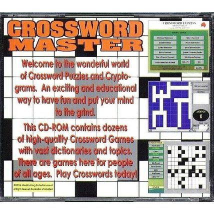 Media King CROSSWORD MASTER (PC-CD, 1996) - NEW in Jewel Case