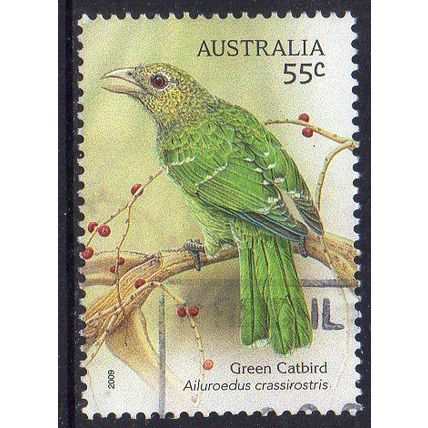 Australia 2009 Australian Songbirds - Green Catbird 55c Sheet Used