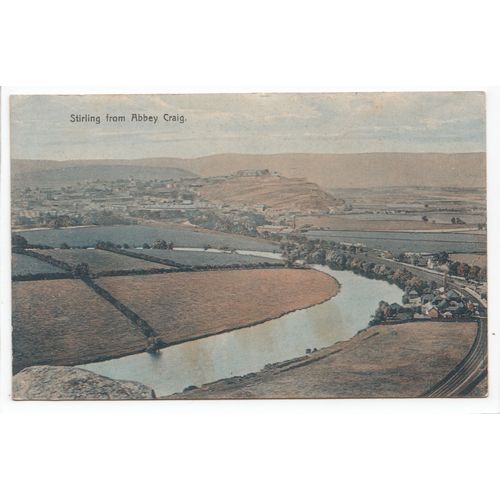Stirling from Abbey Craig Stirlingshire Hills Elite Series 1913 Postcard 604