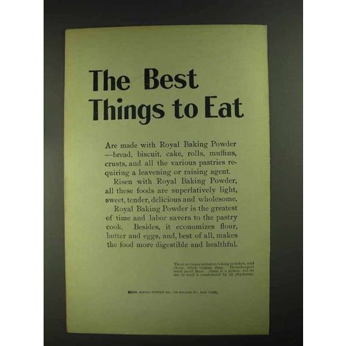 1903 Royal Baking Powder Ad - The Best Things to Eat
