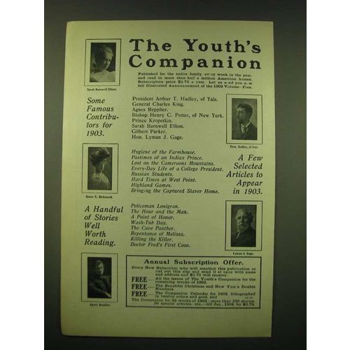 1902 The Youth's Companion Ad - The Youth's companion