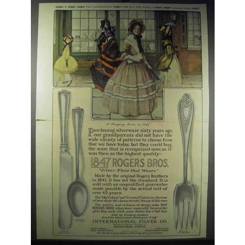 1913 1847 Rogers Bros. Silver Ad - Cromwell, Old Colony