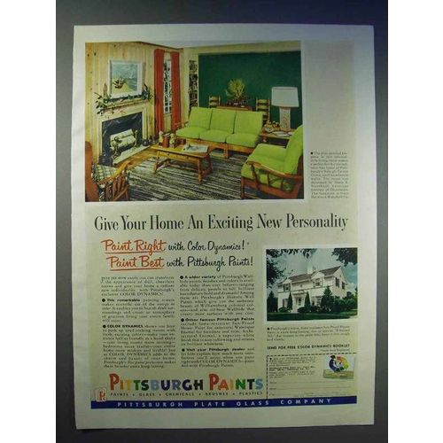 1951 Pittsburgh Paints Ad - Give Home New Personality