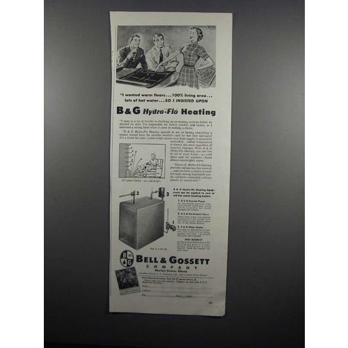 1954 Bell & Gossett Hydro-Flo Heating System Ad