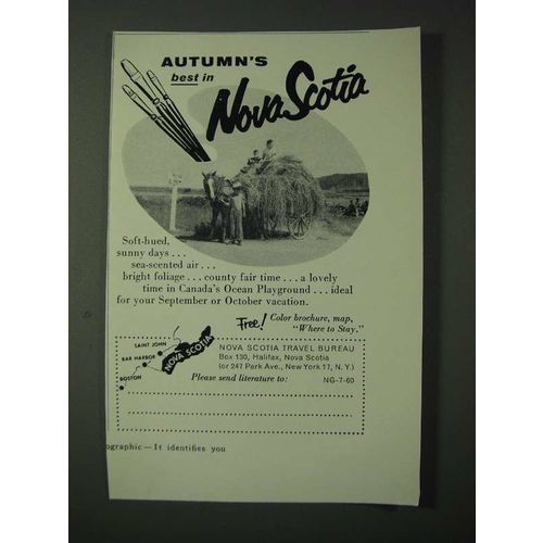 1960 Nova Scotia Canada Ad - Autumn's best in Nova Scotia