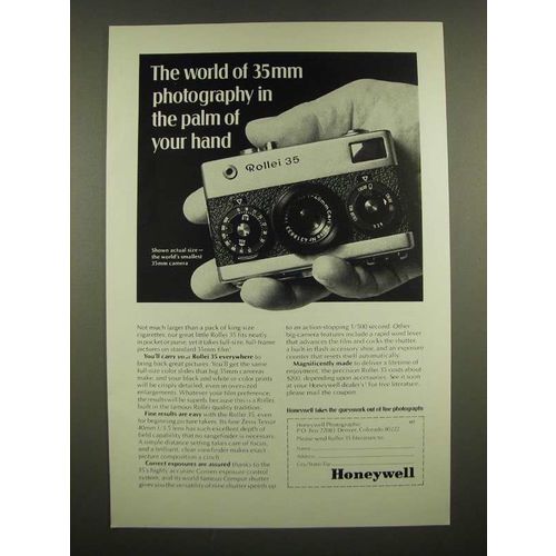 1969 Honeywell Rollei 35 Camera Ad - The World of Photography