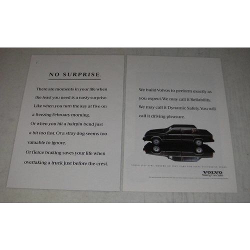1987 2-page Volvo 760 Car Ad - No surprise