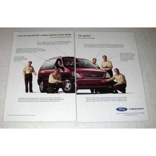 2004 Ford Freestar Minivan Ad - Safety Pure Genius