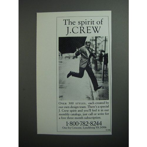 1989 J. Crew Fashion Ad - The spirit of J. Crew
