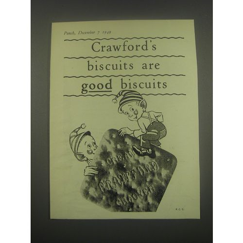 1949 Crawford's Biscuits Ad - Crawford's biscuits are good biscuits