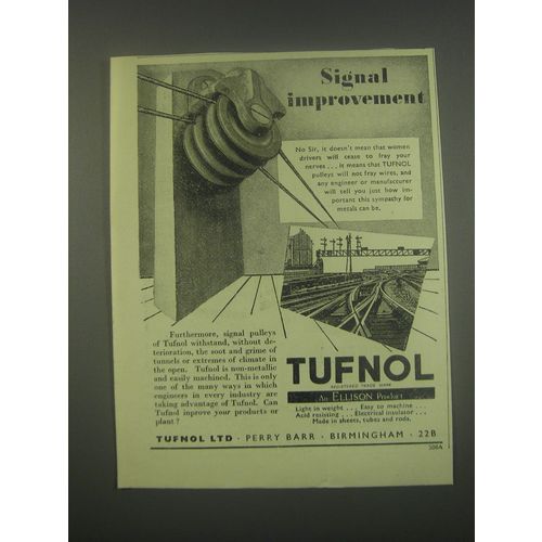 1949 Tufnol Ltd. Ad - Signal improvement