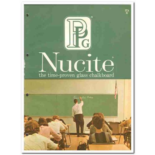 PITTSBURGH PLATE GLASS COMPANY 1964 Nucite chalkboards vintage catalog