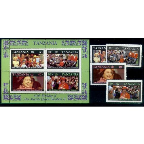 TANSANIA TANZANIA [1987] MiNr 0391-94 Block 64 ( **/mnh ) Royals