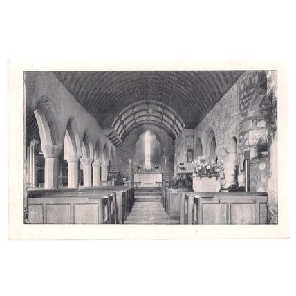 ZENNOR CHURCH, Cornwall unused vintage postcard =