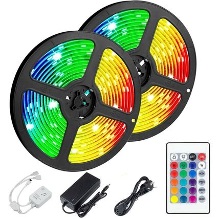 32.8 FT RGB 5050 LED Waterproof Color Changing Strip Lights Indoor Outdoor IP65