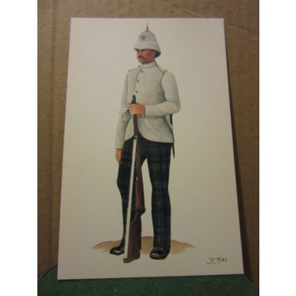 Private, THE ROYAL SCOTS.(Lothian Regiment) ceremonial Dress uniform postcard #