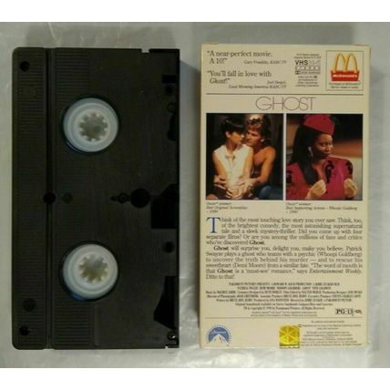 GHOST Patrick Swayze Demi Moore 1993 VHS Video Tape McDonald's Promo Fast Ship!