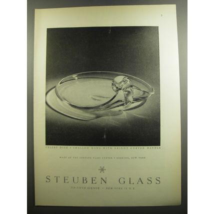 1952 Steuben Glass Celery Dish Advertisement