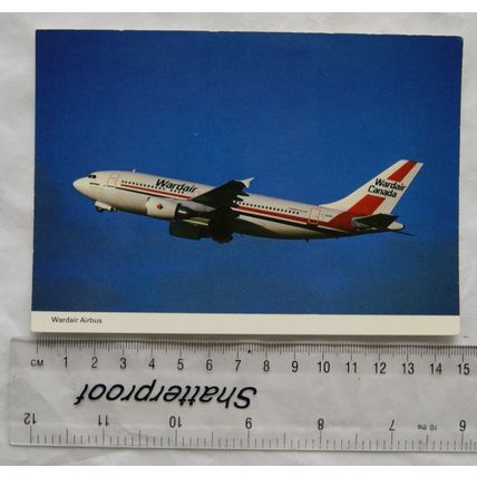 old postcard Wardair Airbus A310-300