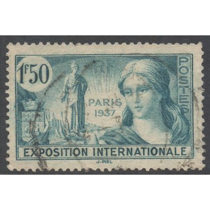 France SG569 - YT336, 1937 Paris International Exhibition 1f50 used