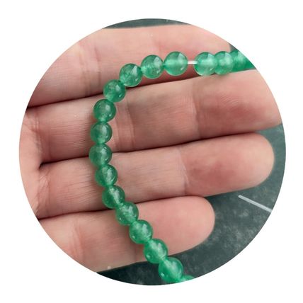Aventurine Green 6 mm Natural Stone Beads String Avg 62 Beads 15 inches long NB4