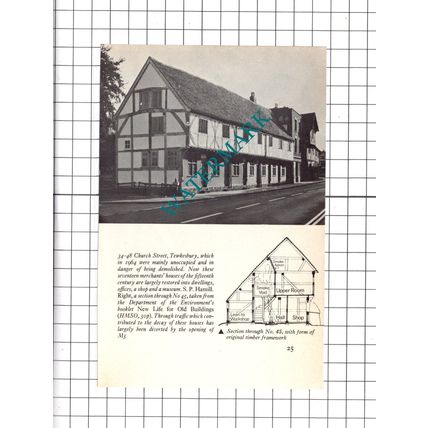 34-48 Church Street Tewkesbury Gloucestershire - 1971 Clipping / Print