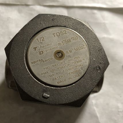 NEW 1/2 TD52, 1/2" Spirax Sarco TD52,B.M. 54530C, Thermo Dynamic Steam Trap,TE