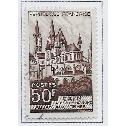FRANCE 1951 USED CAEN ABBEY OF MEN ST ETIENNE