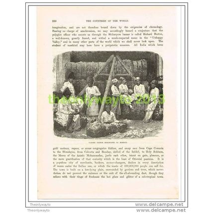 PARSEE COTTON MERCHANTS OF BOMBAY (Mumbai), INDIA, Book Illustration c1890