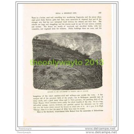 CAVE TEMPLES OF KANHARI, ISLE OF SALSETTE, NR MUMBAI, INDIA, Illustration, c1890