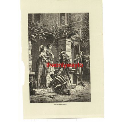 Bayard's Farewell, History Of France, Book Illustration (Print), 1881