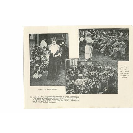 Marie Lloyd Dies, 1922, Book Illustration (Print) 1935