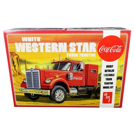 Skill 3 Model Kit White Western Star Semi Truck Tractor "Coca-Cola" 1/25 Scal...
