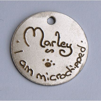 Pet ID, Luggage Tags etc, Round FREE ENGRAVING BOTH SIDES FREE POST
