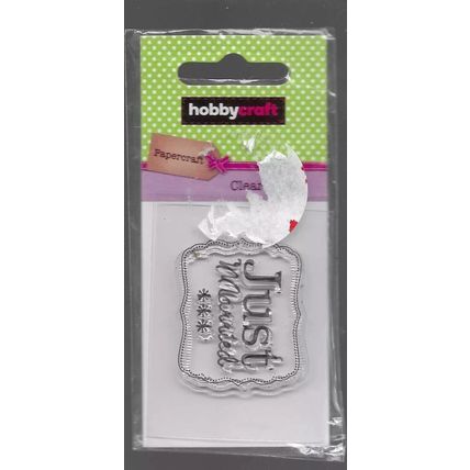 Hobbycraft. Just Married Stamp. Stamping Cardmaking Scrapbooking Crafts