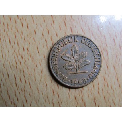 1968f 2 Pfennig Germany Coin