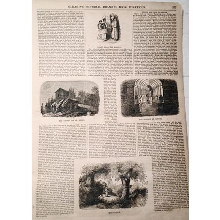 Gleason's Pictorial, June 17, 1854 - Marblehead, MA; Cologne; Great Chartreuse