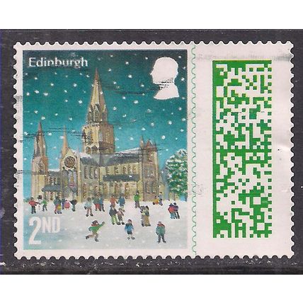 GB 2024 KC3 2nd Christmas used stamp Edinburgh Cathedral ( A1231 )