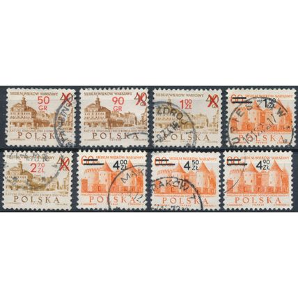700ᵗʰ Anniv of Warsaw surch - Poland 1972 - FH - MiNr 2195/200 & 2209/10 (A)