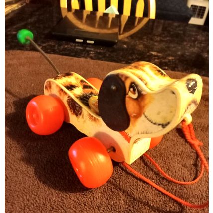 Old Vintage Original Fisher Price Little Snoopy # 2034 7 1/2" Long Working 1990