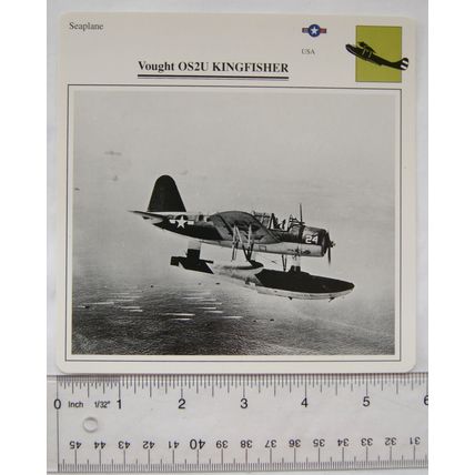 Vought OS2U Kingfisher - USA - Seaplane - Collectors Club Card