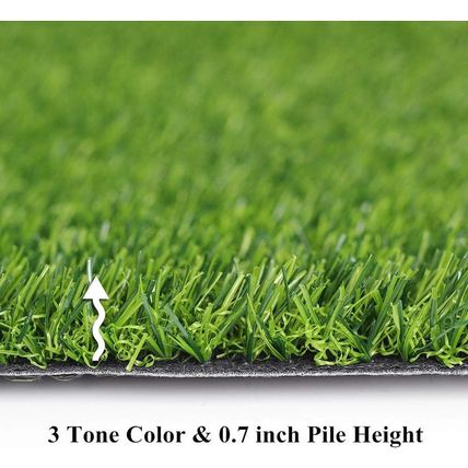 Artificial Grass Turf (0.7" Custom Sizes) -5Ftx10Ft Indoor/Outdoor Rug Synthetic