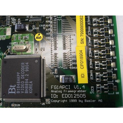 NEW BASLER FG1APCI V1.4 ANALOG FRAME GRABBER CF018904,ED012505 PCB CARD,Em