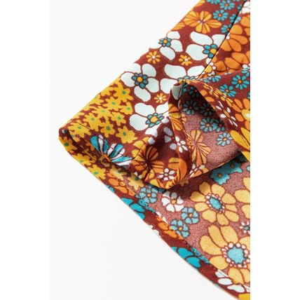 Multicolour Boho Floral Print Crossed Straps Ankle-length Jumpsuit