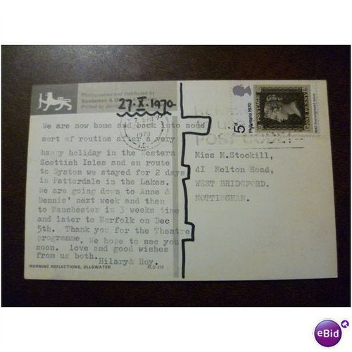 Ullswater 1970 colour postcard Sanderson Dixon Lake District Cumbria KLD319