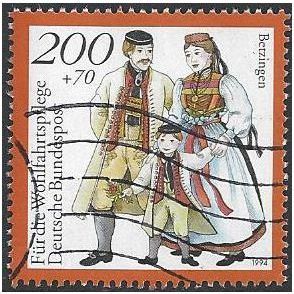 SG 2602: 200pf. + 70pf. multicoloured Traditional Costumes: Betzingen.