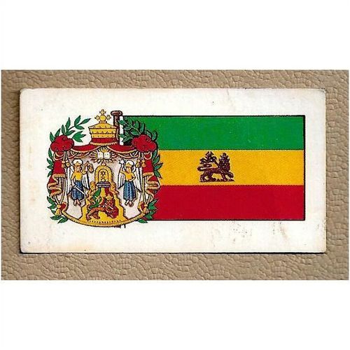 Brooke Bond Tea card Flags and Emblems of the World no. 48 ETHIOPIA