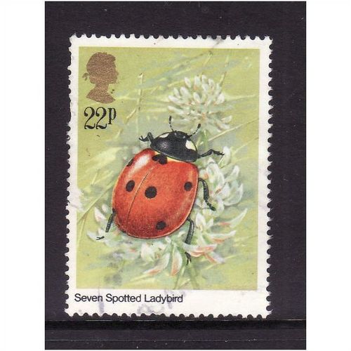 GREAT BRITAIN 1985 SG1278 22p INSECT SEVEN SPOTTED LADYBIRD FINE USED